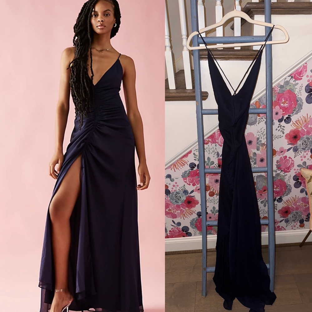 Free People Simone Navy Maxi Dress